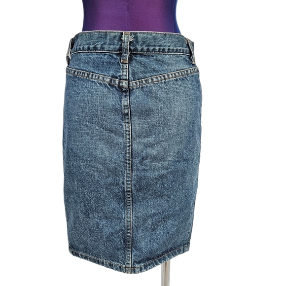 Vintage Y2K Juicy Couture Medium Wash Knee‎ Length Denim Jean Skirt Size XS R34 - Picture 5 of 8
